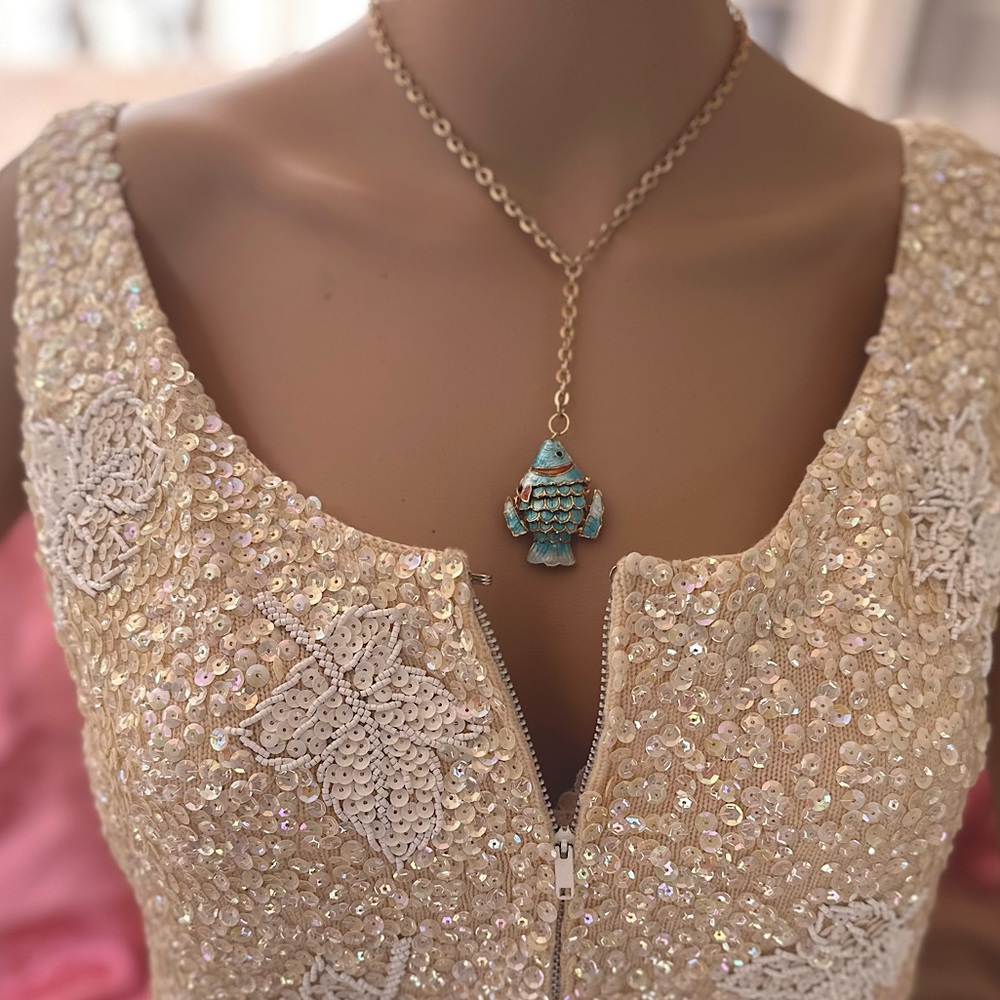Magical Fish with Articulated Body Vintage Necklace